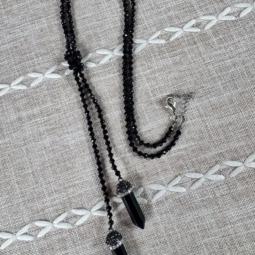 Zara Black Onyx Pendant Necklace